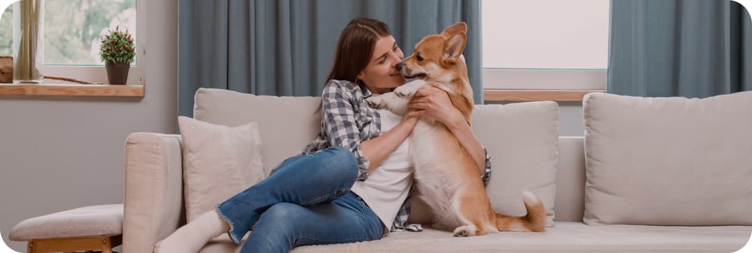Veterinaria con mascota
